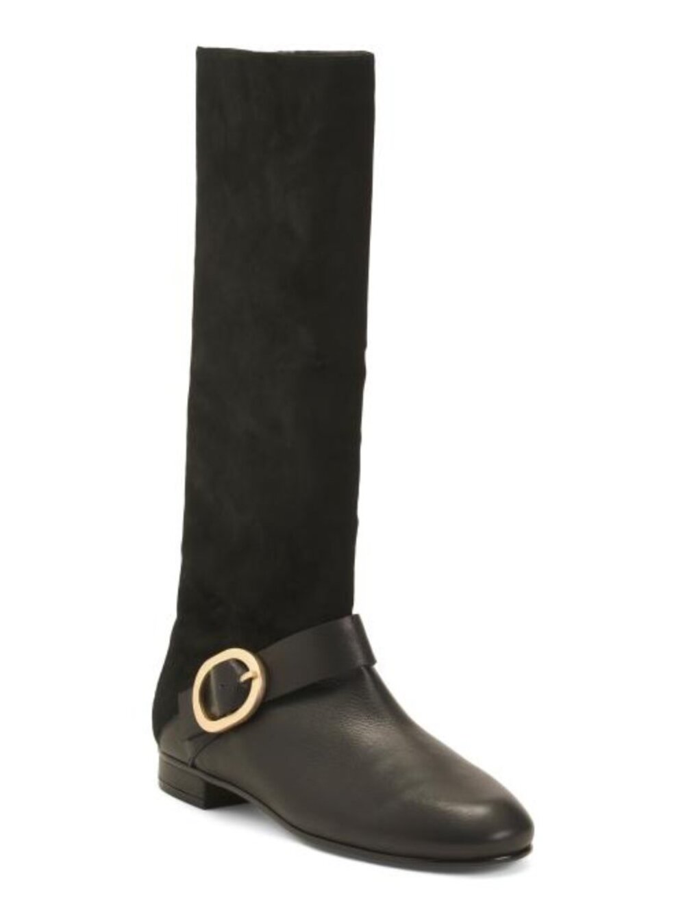 CECELIA NEW YORK Suede Benny Tall Buckle Boots